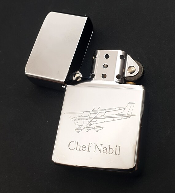 Premium Engraved Cessna 152 Aircraft Star Lighter - Choice of Colours-  Personalised Smoking Gift for Pilots Instructors. (WF)