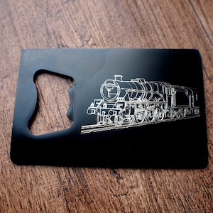 Vintage Steam Train Locomotive Bottle Opener - Can Engrave - Superb Train Enthusiast Home Gift Idea - 2 Colours to Choose