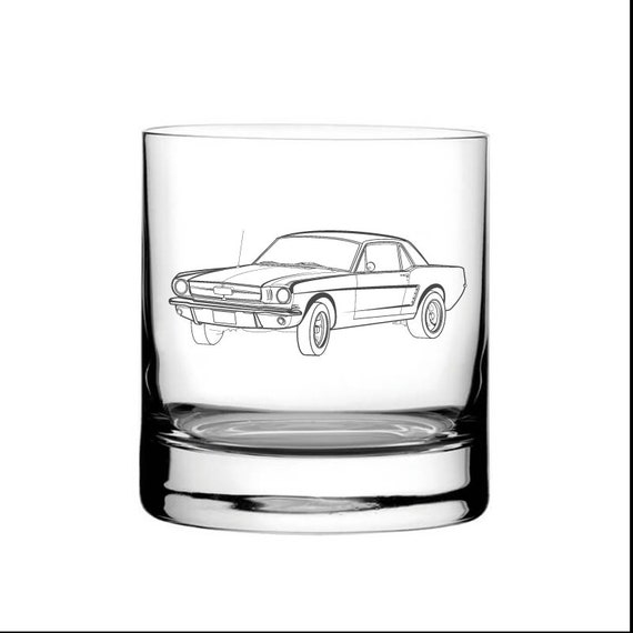 Classic Ford Mustang Coupe Car 300ml Tumbler Whisky Glass