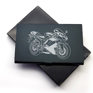 Personalisierte Bikers Motorrad Schwarz Kredit Debit Visitenkartenhalter - Biker Sales Club Marketing Geschenkidee