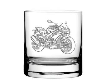 Apri Tuono V4 1100 Motorcycle Tumbler Glass | Themed Motorbike Bikers Gift Birthday, Christmas, Wedding, Retirement | Select Style