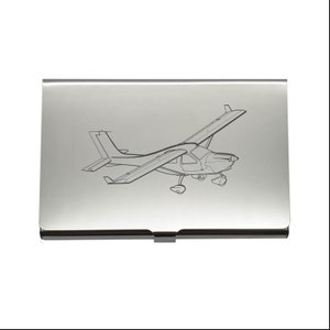 Porte-carte en acier d’avion Jabiru J230 personnalisé - Étui de carte de crédit d’affaires - Cadeau promotionnel de groupe Aviation Pilot Aircraft Club