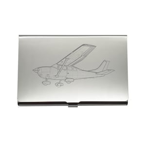 Cessna 206 Flugzeug Credit Debit Visitenkartenhalter - Superb Private Pilot Instructor Networking Flying School Marketing Geschenk