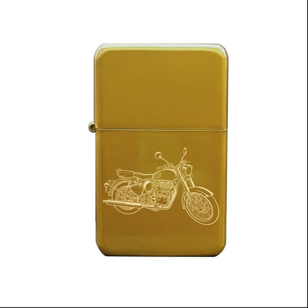 Premium Royal Enfield Classic 500 Motorcycle Lighter - Choice of Colours - Bikers Motorbike Smokers outdoors Gift Idea