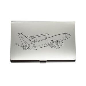 Boeing E7 Wedgetail Aircraft Card Holder – Personalised Military Pilot and Engineer Gift, Business Card Case, Credit & Debit Card Wallet