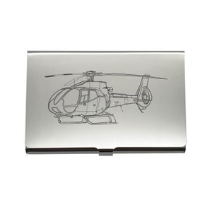 Europcopter EC130 Instrutor Piloto Aço Crédito Débito Cartão de Visita Titular - Visão Escolar Voadora Vendo Presente de Marketing de Negócios