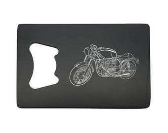 Vintage Cafe Racer Motorcycle Bottle Opener Selection - Can Personalise - Super Bikers Motorbike Beer Birthday Home Bar Gift