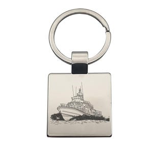 Personalised Lifeboat Keyring - Choose Design -  Nautical Sea Ocean Themed House Keys Keychain Work Office Gift