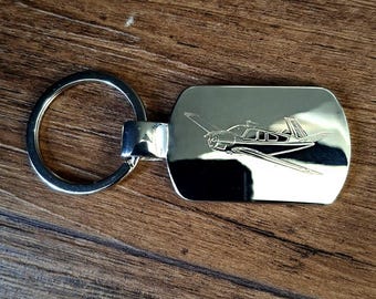 Beechcraft Bonanza Aircraft Keyring - Choose Design - Private Pilot Engineer Aviation Themed House Key Keychain Work Office Gift