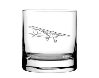 Personalised Cessna 120 Aircraft Tumbler Glass | Themed Aviation Pilot Gift Birthday, Christmas, Wedding, Retirement | Select Style