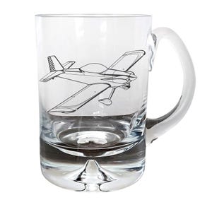 Personalised American Vans RV4 Aircraft Glass | Tumbler, Beer, Wine, Tankard | Aviation Gift for Pilot Birthday, Christmas, Wedding