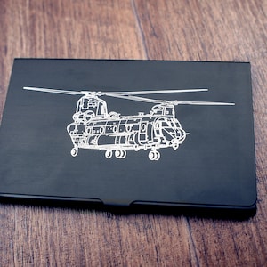 Gepersonaliseerde Chinook Helikopter Kaarthouder - Business Credit Card Case - Militaire Leger Luchtvaart Promotionele Marketing Gift