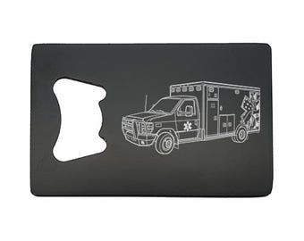 US EMS Ambulance Bottle Opener Selection - Can Personalise - Emergency Medical Retirement Wedding Birthday Gift