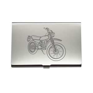 Gepersonaliseerde Yamaha DT125 Motorfiets Kaarthouder - Business Credit Card Case - Gegraveerde Biker Enduro Motor Showroom Promotie Cadeau
