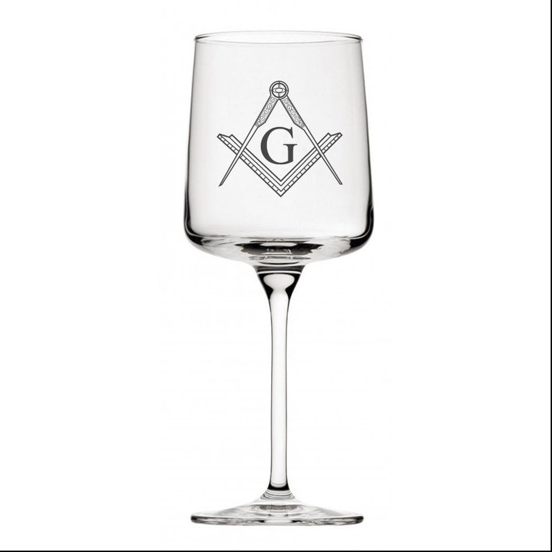 Personalised Freemasons Wine Glass 320ml 3 Masonic Designs Etsy