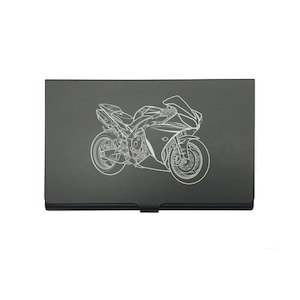 Yamaha R1 Motorcycle Black Credit Debit Business Card Holder - Superb Bikers Motorbike Showroom Trade Marketing Gift Idea