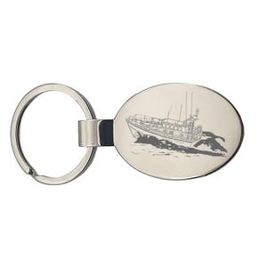 Personalised Mersey Class Lifeboat Keyring - Choose Design -  Nautical Sea Ocean Themed House Keys Keychain Work Office Gift