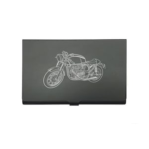 Vintage Cafe Racer Bike Kartenhalter - Business Kreditkartenetui - personalisiertes Biker Bike Day Sales Werbegeschenk