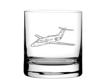Beechcraft Hawker 400 Aircraft Tumbler Glass |  Aviation Pilot Gift Birthday, Christmas, Wedding, Retiremen | Select Style