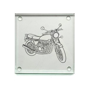 Hon CB550 Motorcycle Drinks Coaster Selection - Motorbike Biker Gift for Home Work Office Table - Presentation Box - Select Style