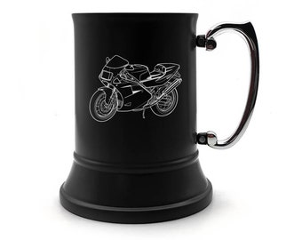 Boccale in acciaio inossidabile per motocicletta Ducati 888 personalizzato - Club motociclistico, matrimonio, pensionamento, regalo di compleanno in scatola