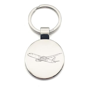 Personalised Boeing 787 Dreamliner Aircraft Keyring - Choose Design - Pilot Engineer Aviation Themed House Keys Keychain Work Office Gift