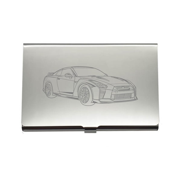 Nissan GTR Car Steel Business Credit Card Holder - Car Driver Enthusiast Promotion Marketing Gift Idea