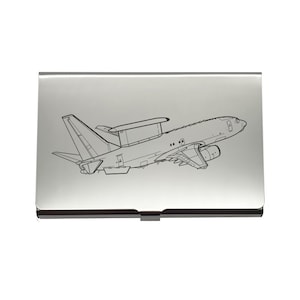 Boeing E7 Wedgetail Flugzeug Stahl Visitenkartenhalter Fall- Luftfahrt Pilot Flugzeugingenieur Verkaufsförderndes Geschenk