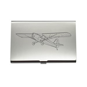 Vintage Auster J Serie Flugzeug Pilot Stahl Business Kreditkarten Halter - Alte Flugzeug Flugmaschine Museum Marketing Geschenkidee