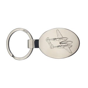 Gepersonaliseerde P38 Lightning Aircraft-sleutelhanger - Kies een ontwerp - Vintage Tweede Wereldoorlog Luchtvaartthema-huissleutelsleutelhanger Werkkantoor cadeau-idee