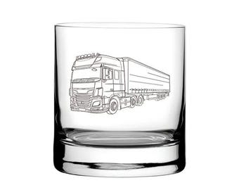 HGV Lorry Truck Tumbler Glass | Themed Haulage Driver Gift Birthday, Christmas, Wedding, Retirement | Select Style