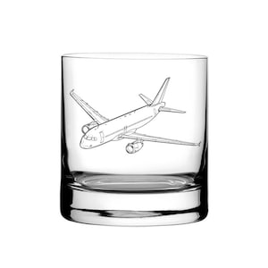 A320 Flugzeug Becher Glas - 300ml Hervorragende Militärische Luftfahrt Themen - Geburtstag, Ruhestand Geschenk