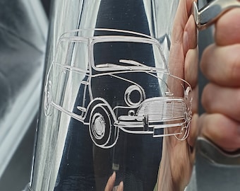 Classic Mini Cooper Pewter Tankard - British Hand Made - Vintage Car Enthusiast Drivers Trophy Retirement Wedding Birthday Gift idea