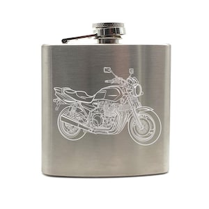 Yam XJR 13000 Motorcycle 6oz Stainless Steel Hip Flask - Choice of Colours - Superb Biker Riders Muscle Motorbike Birthday Wedding Gift Idea