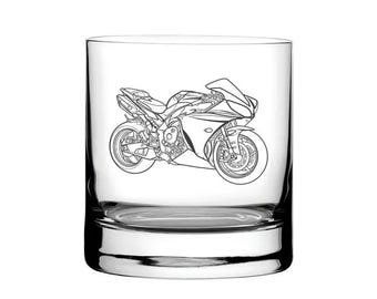 Yam R1 Motorcycle Tumbler Glass | Themed Motorbike Bikers Gift Birthday, Christmas, Wedding, Retirement | Select Style