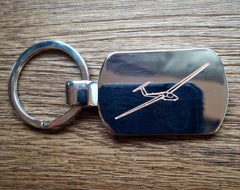 パーソナライズされたASK21グライダー航空機キーホルダー - デザインを選択 - プライベートパイロット、エンジニア、航空テーマの家の鍵キーホルダー、仕事用オフィスギフト