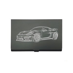 Gepersonaliseerde GT4 RS-autokaarthouder - zakelijke creditcardhouder - gegraveerde klassieke autoshowroom verkooppromotiecadeau