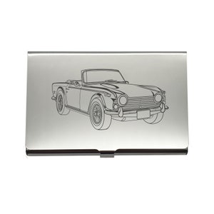 Vintage Triumph TR250 Car Steel Kredit-Debit-Visitenkartenhalter - Oldtimer-Verkaufs- und Marketingfahrer-Geschenkidee