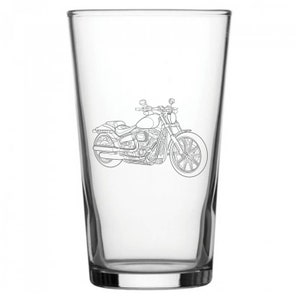 Personalised HD Breakout Chopper Motorcycle Conical Beer Glass - Superb Bikers Motorbike Birthday Retirement Wedding Gift for