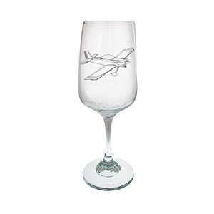 Personalised American RV Vans Aircraft Wine Glass  - Choose Design - Private Pilot Aviation Birthday Wedding Retirement Gift