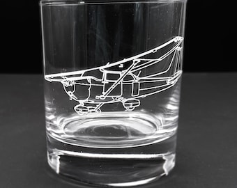 Cessna 172 Skyhawk Aircraft graviertes Whiskyglas 300ml / 10oz 2 Designs verfügbar - Super Aircraft Besitzer Pilots Flying Club Geschenk