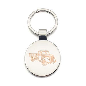 Personalisierte Vintage Bedford Pritschenwagen-Schlüsselanhänger - Design wählen - Klassischer Fahrzeugfahrer Automobil-Hausschlüssel Schlüsselbund Arbeit Büro Geschenk