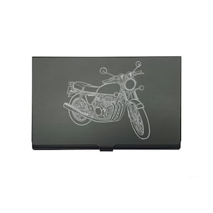 Porta carte personalizzato per moto Honda CB500 - Regalo promozionale per lo showroom di vendita di motociclette con carta di credito aziendale incisa