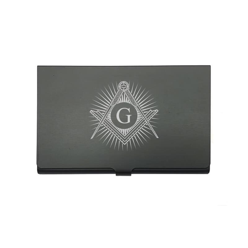 Freimaurer Geldclip – Mit „G“-Emblem, Poliertem Chrom, Metall-Emaille, Im Geschenketui