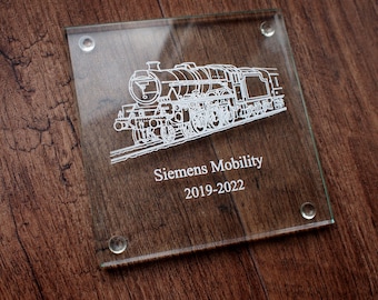 Vintage Steam Train Locomotive Drink Coaster Selection - Railway Railroad Themed Gift for Home Work Office - Presentation Box - Select Style