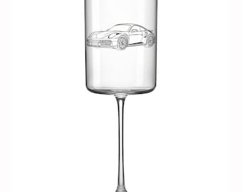 Personalised Por 911 Car Wine Glass - Choose Design - Driver Enthusiast Birthday Wedding Retirement Gift