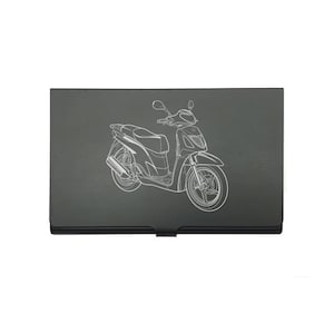 HONDA SH125 Scooter Schwarz Kredit Debit Visitenkartenhalter - Hervorragende Bikers Scooter Club Marketing Geschenkidee