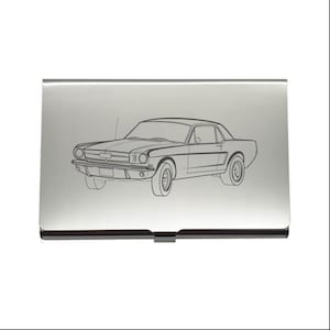 Klassieke Ford Mustang Coupé Auto Staal Zakelijke Creditcardhouder - Autobestuurder Enthousiasteling Promotie Marketing Cadeau Idee