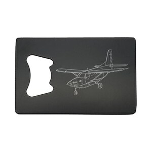 Quest Dahar Kodiak Aircraft Bottle Opener Selection - Can Personalise - Superb Pilots General Aviation Birthday Gift for Home Bar