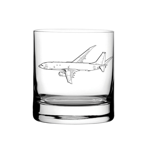 Boeing P8 Poseidon Aircraft Tumbler Glass -  300 ml Superb Military Aviation Themed - US Army Airforce Birthday, Retirement Militaria Gift